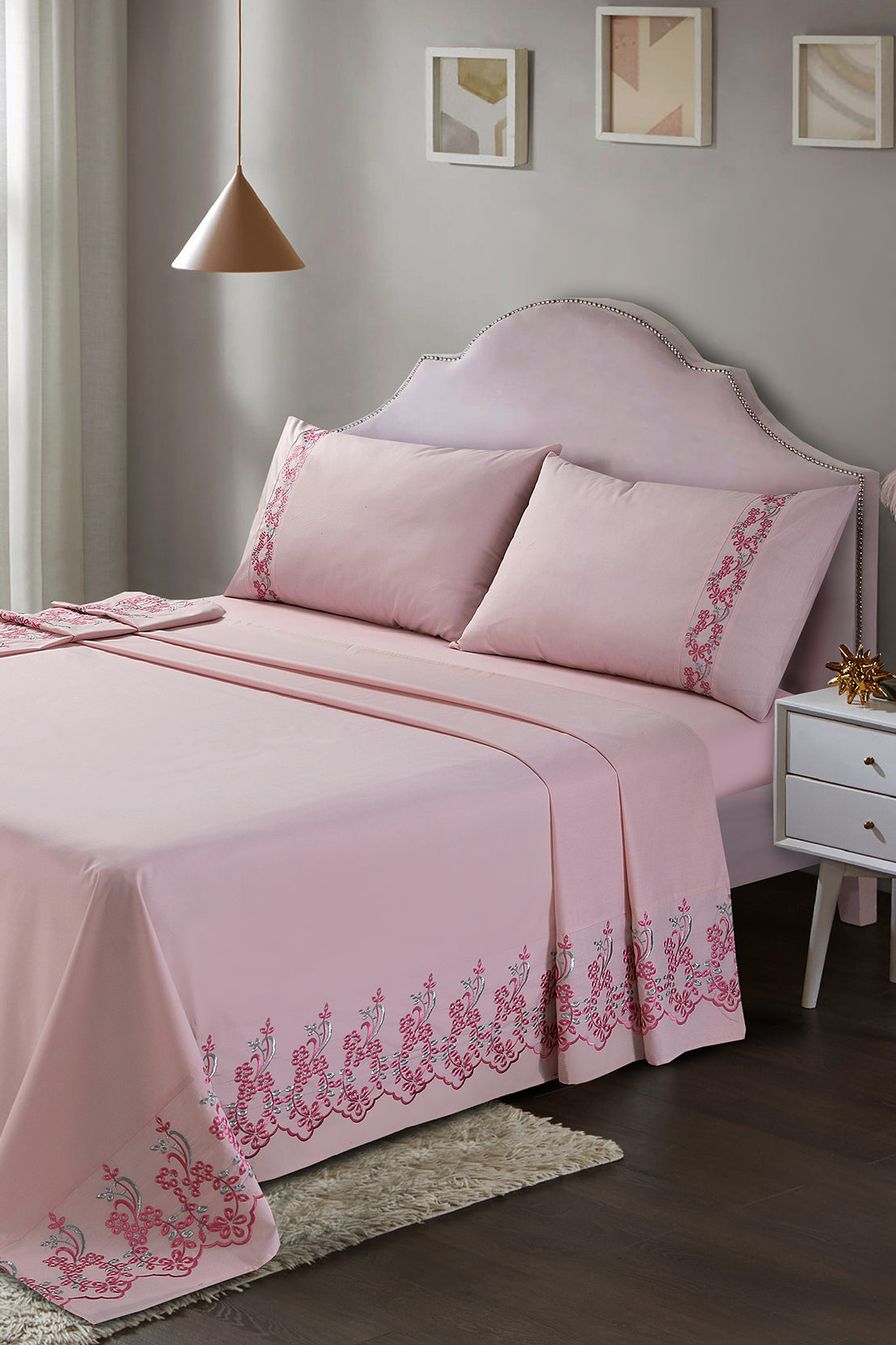 Embroidered Bed Sheets For Sale SKB292 So Kamal