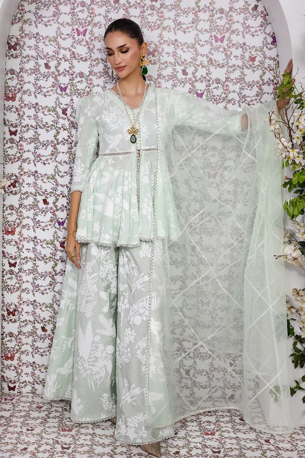 SUNLIT PATELS – 3PC RAWSILK & ORGANZA PRET GRIP/SILK