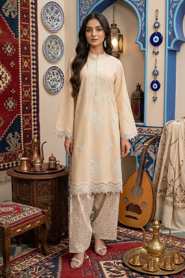 Embroidered - 2 Pc Khaddar Suit