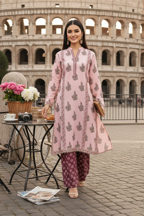 Embroidered - 2 Pc Khaddar Suit