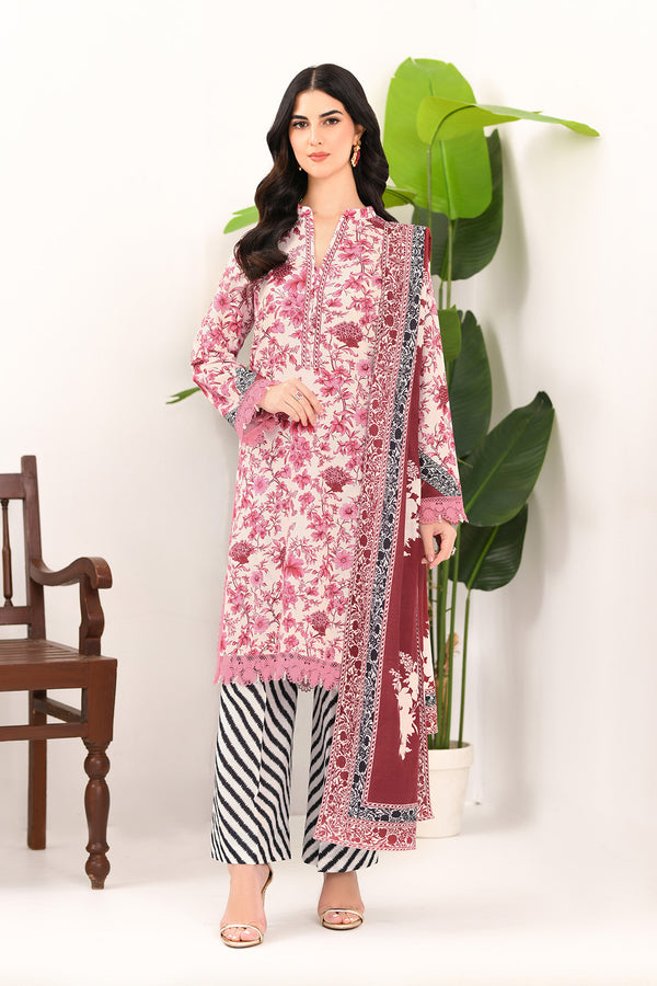 Printed - 3 Pc Khaddar Suit