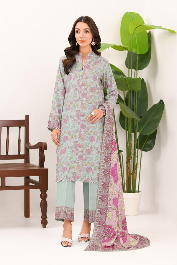 Printed - 3 Pc Khaddar Suit