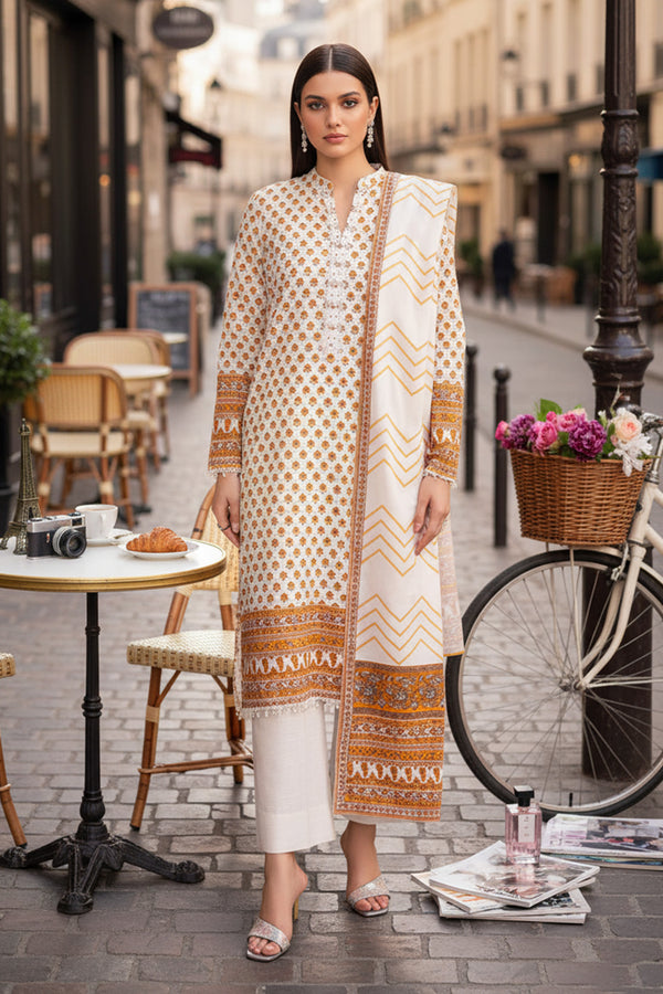 Printed - 3 Pc Khaddar Suit