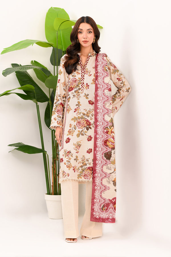 Printed - 3 Pc Khaddar Suit