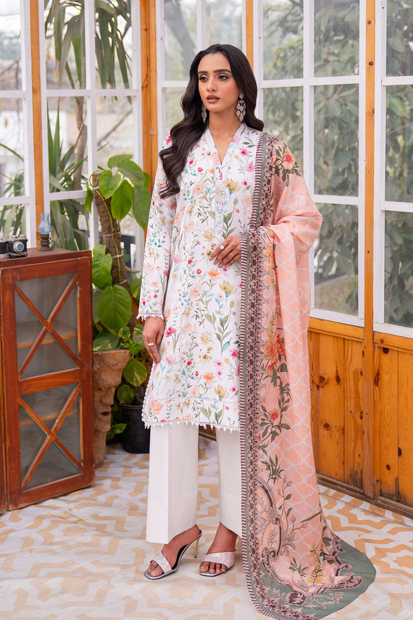 Printed - 2 Pc Lawn Suit (Lawn Dupatta)