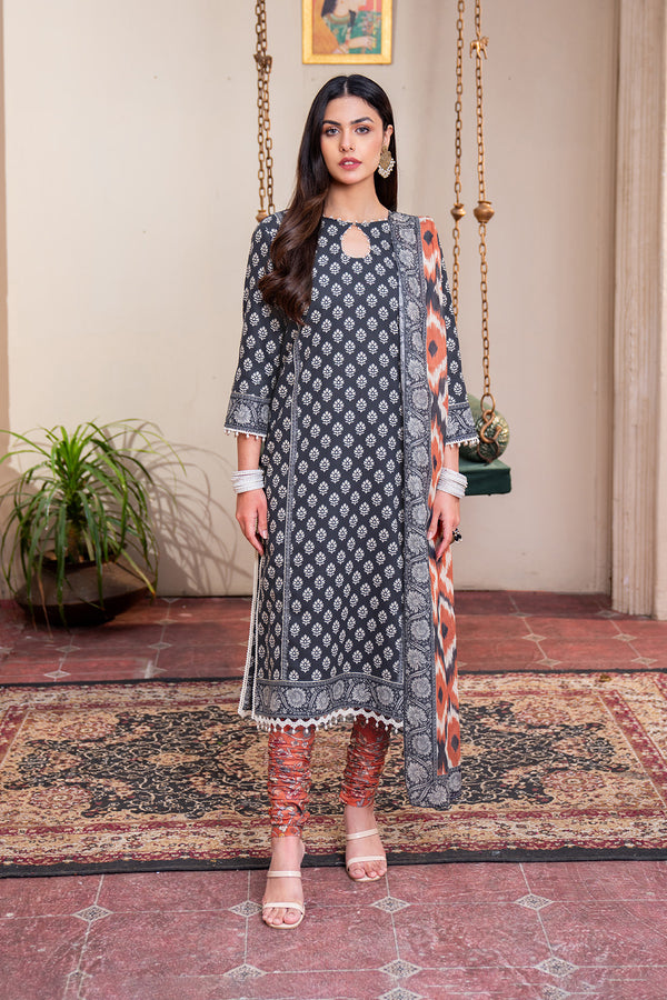Printed - 3 Pc Lawn Suit (Lawn Dupatta)