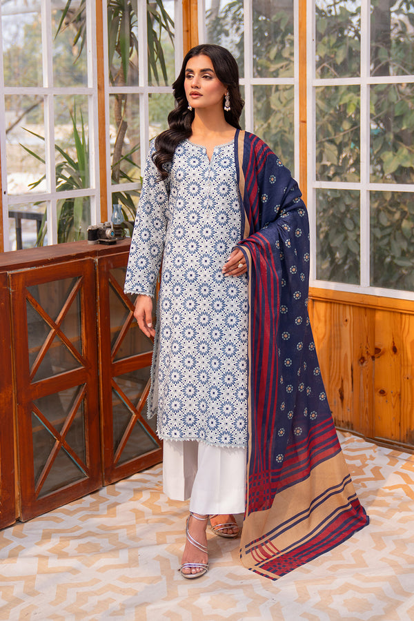 Printed - 3 Pc Lawn Suit (Lawn Dupatta)