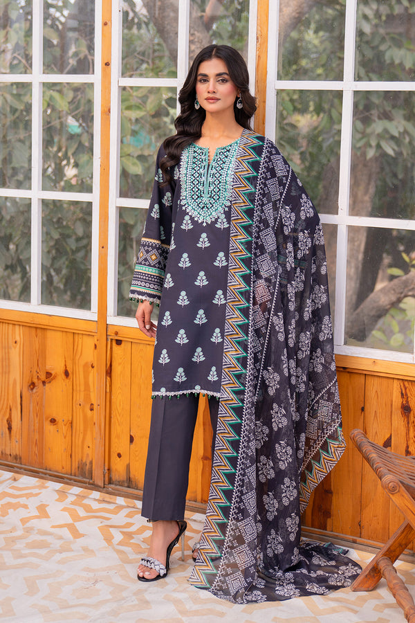 Embroidered - 2 Pc Lawn Suit