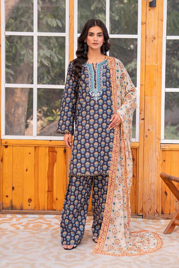 Embroidered - 2 Pc Lawn Suit