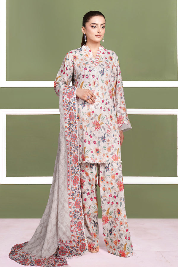 Printed - 3 Pc Cambric Suit