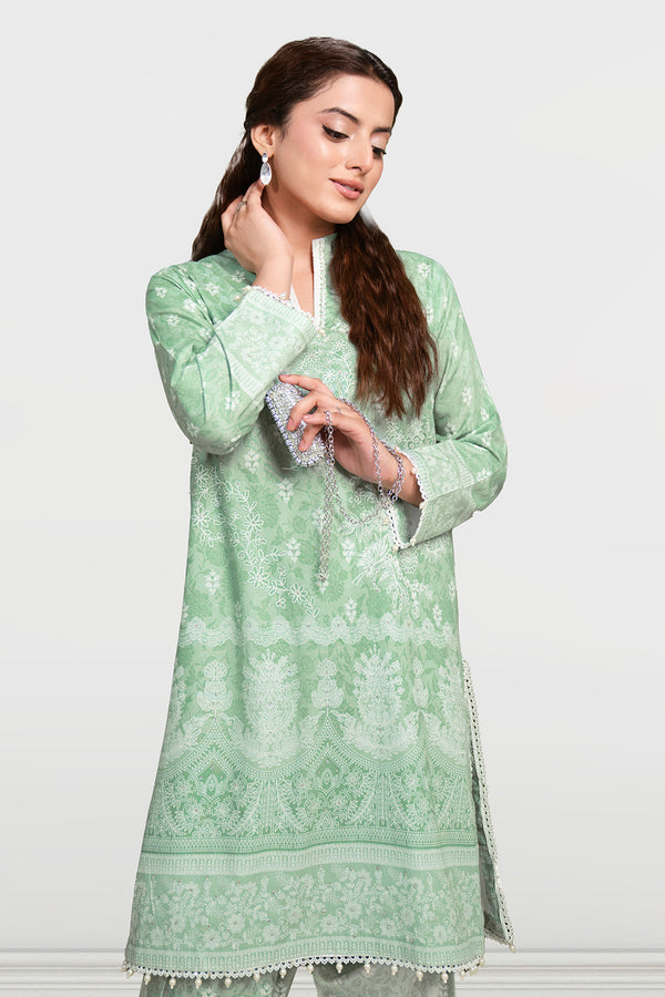 Printed - 2 Pc Cotton Viscose Suit