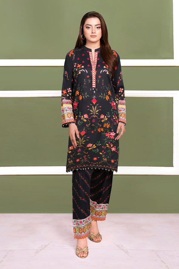 Printed - 2 Pc Cotton Viscose Suit