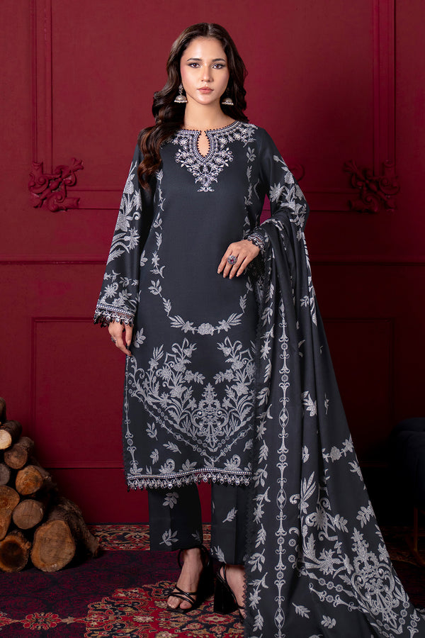 Embroidered - 3 Pc Linen Suit