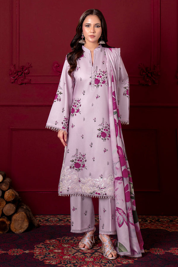 Embroidered - 3 Pc Linen Suit