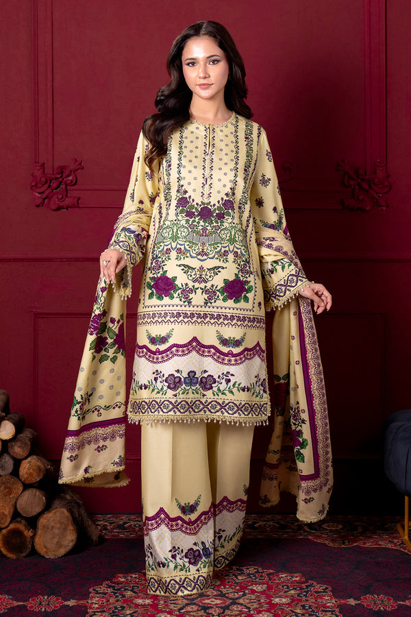 Printed - 3 Pc Linen Suit