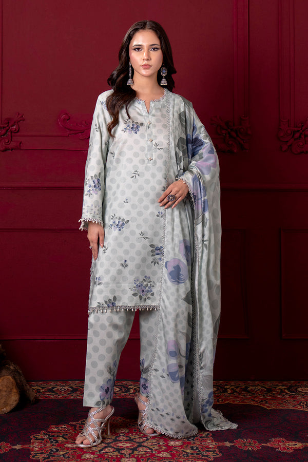 Printed - 3 Pc Linen Suit