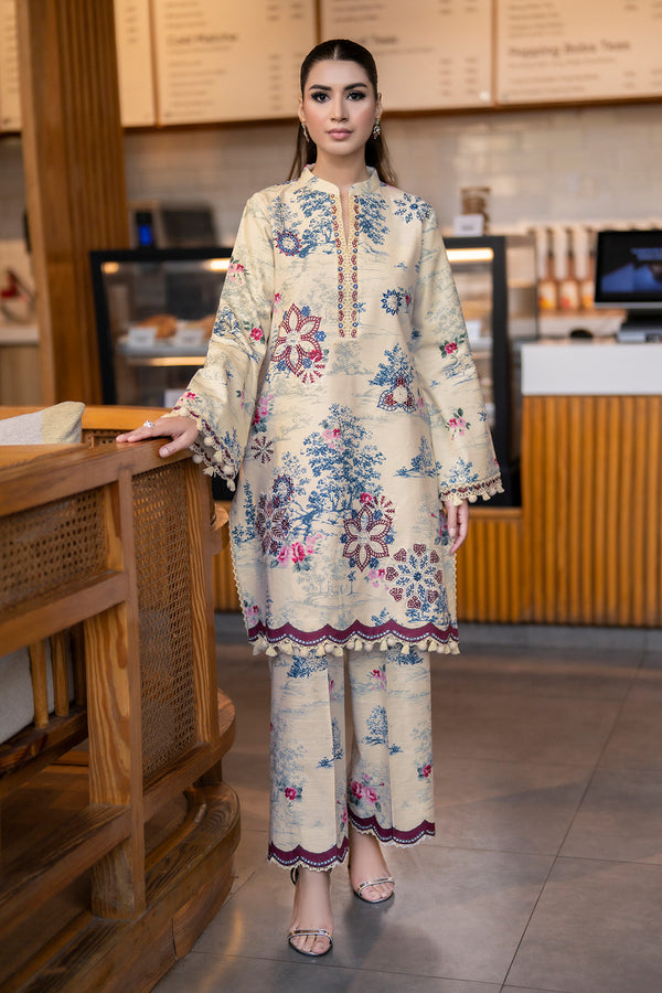 Embroidered - 2 Pc Karandi Suit