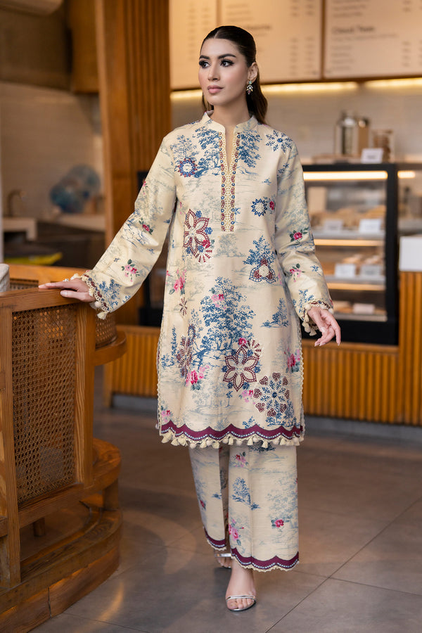 Embroidered - 2 Pc Karandi Suit