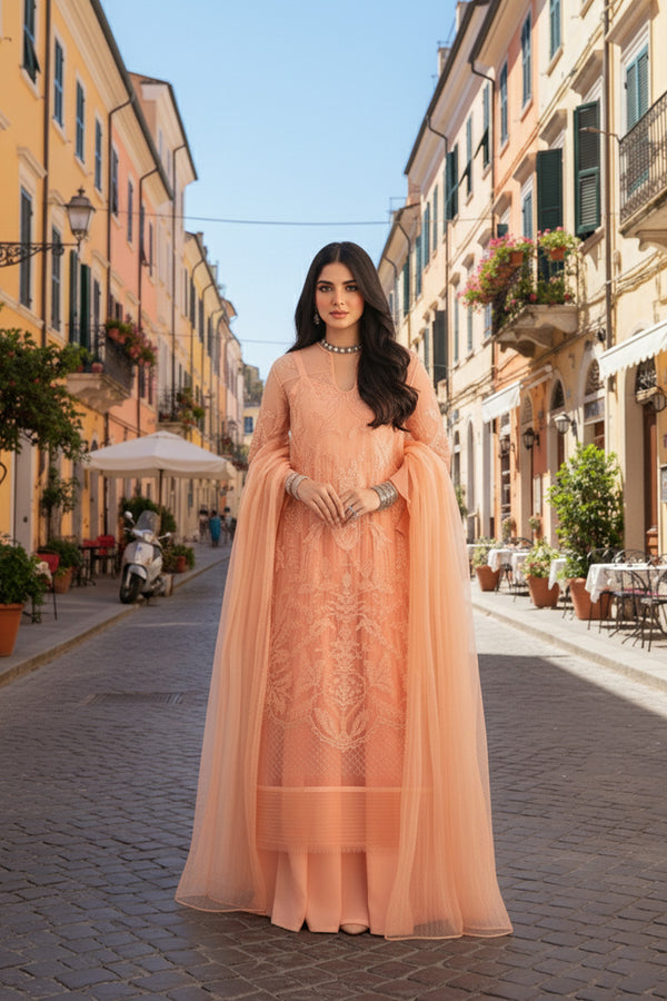 Angaan - 3PC Shirt, Inner & Dupatta LUXURY PRET