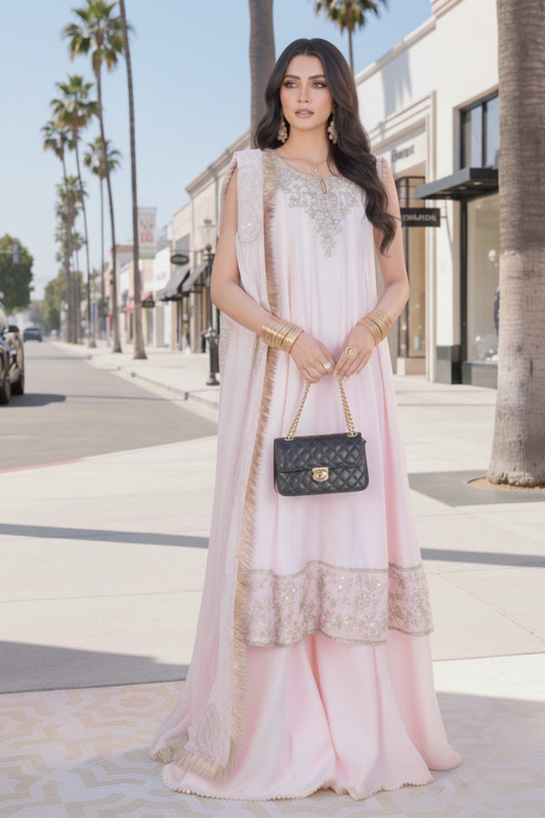 SUNEHRI SHAAM – 3PC COTTON NET, CHIFFON & LAWN LUXURY PRET