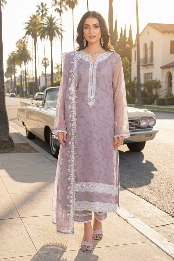 ETHEREAL BLOOM - 3PC ORGANZA LUXURY PRET