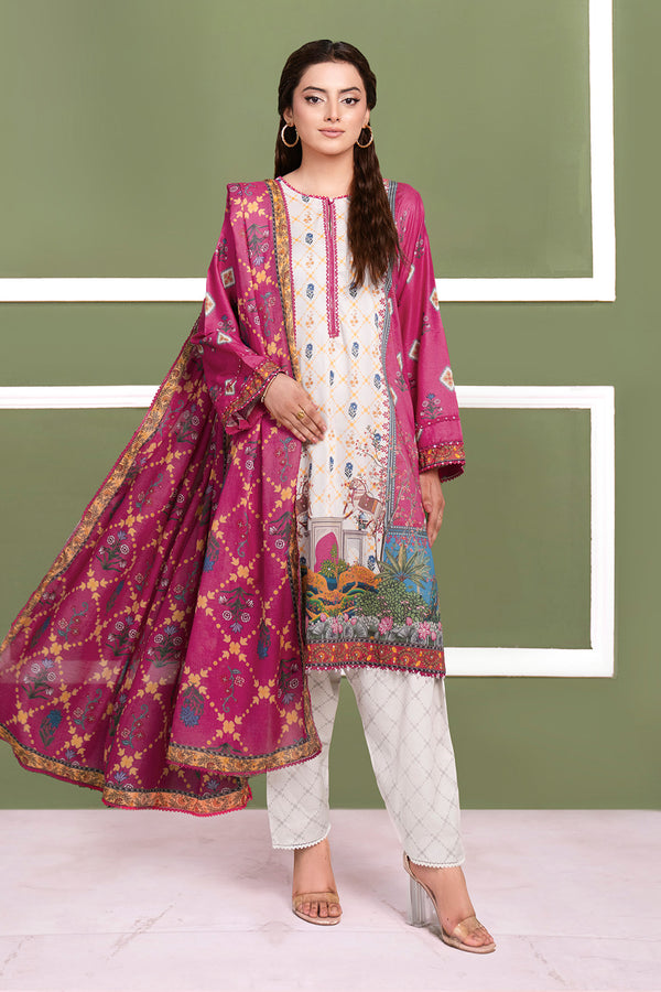 Printed - 3 Pc Cambric Suit