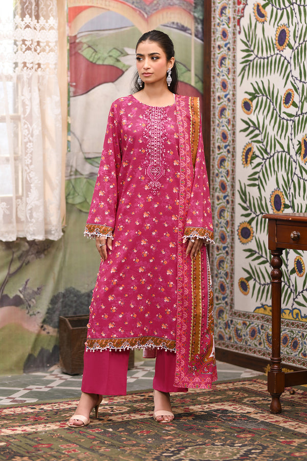 Embroidered - 3 Pc Khaddar Suit