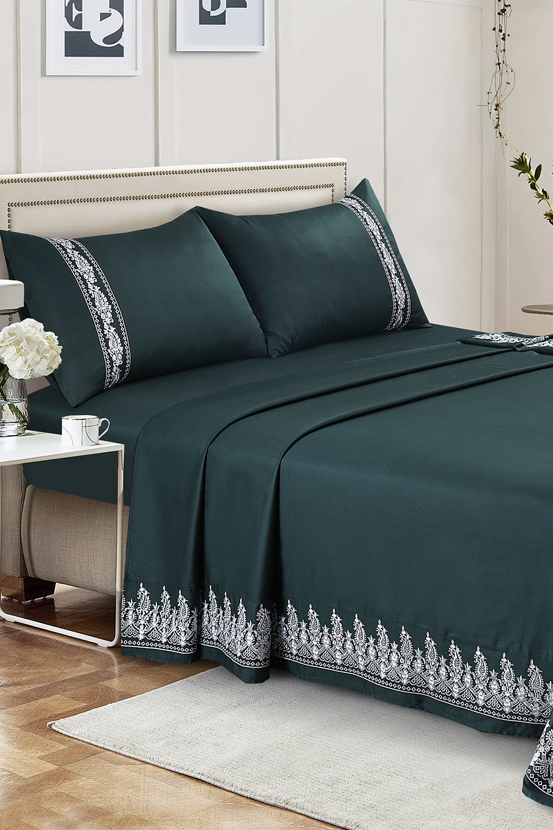 Embroidered Bed Sheets SKB288a So Kamal