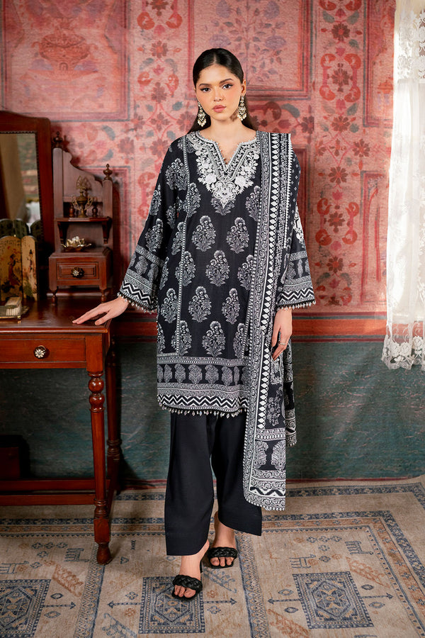 Embroidered - 3 Pc Khaddar Suit